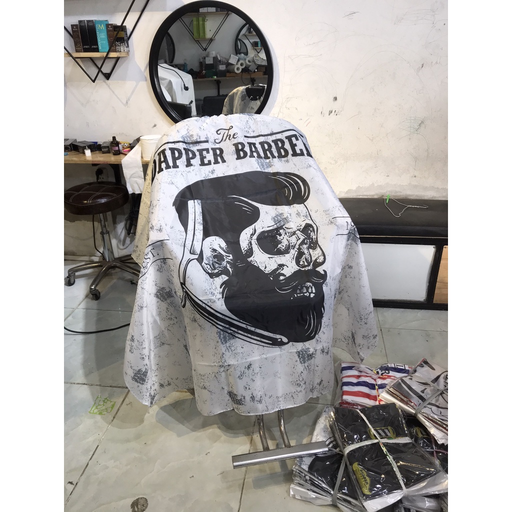 áo choàng cắt tóc nam barber