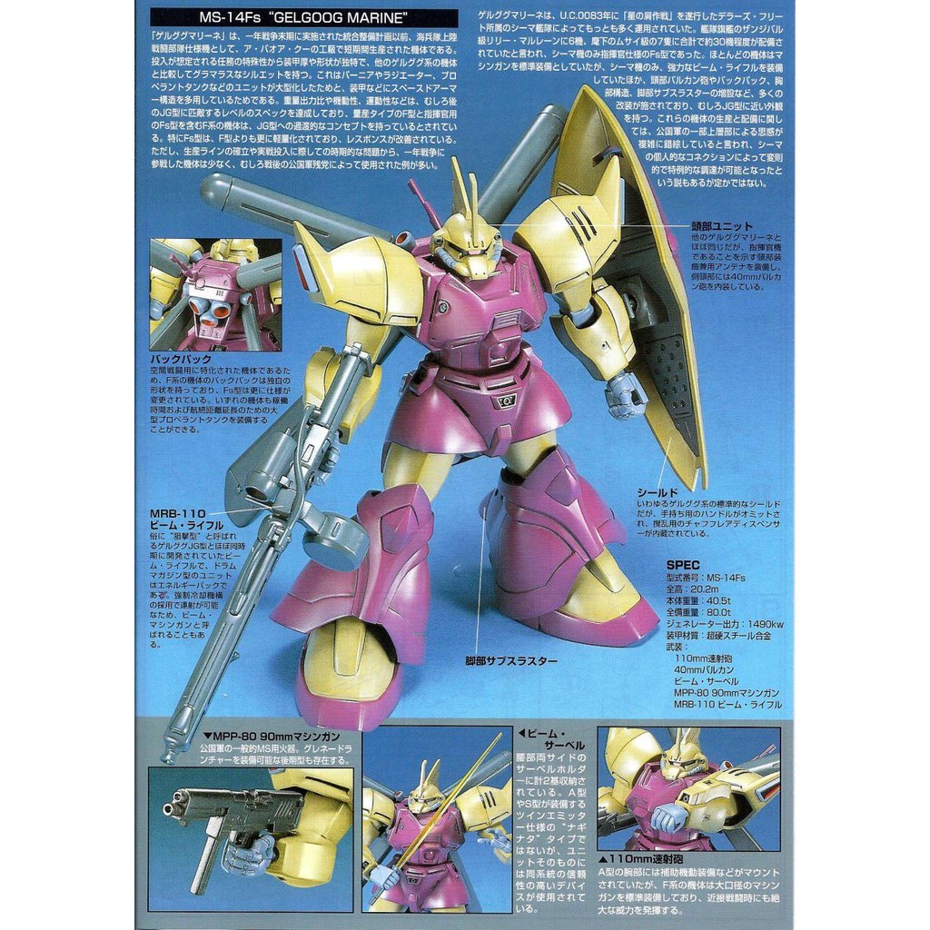 Mô hình lắp ráp HG UC MS-14Fs Gelgoog Mrine Cima Custom 026 Bandai