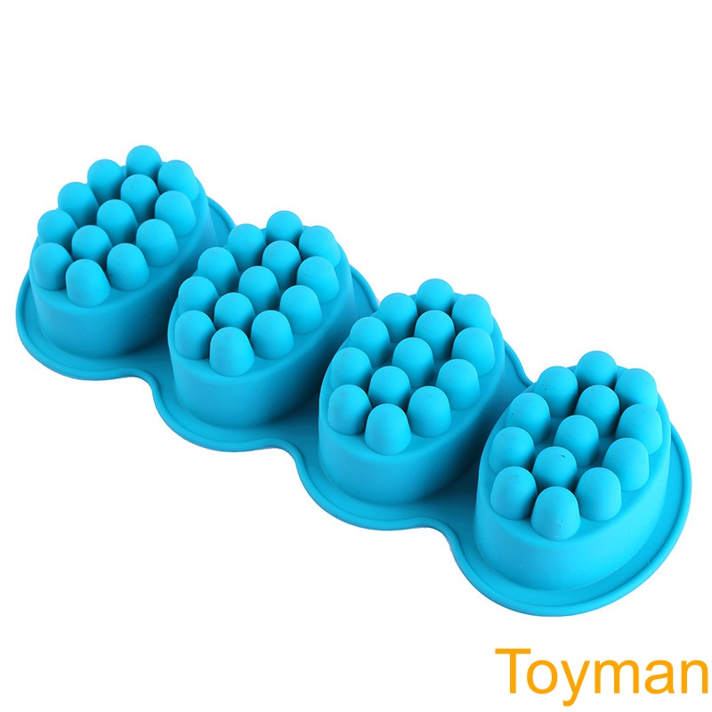 Soap Mold Multiple Holes Soap Silicone Mold Silicone Soap Mold Oval Soap Mold 4 Even Molds