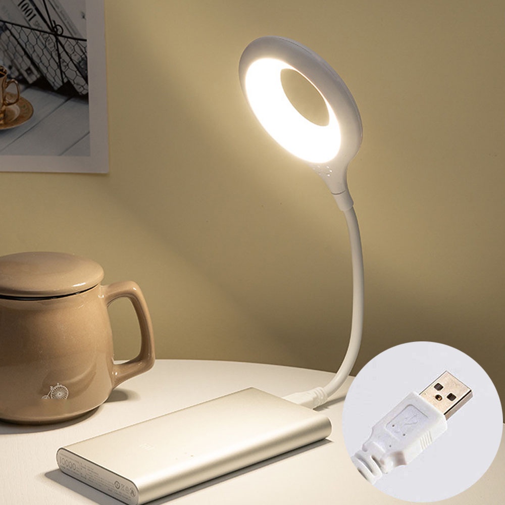 Đèn LED Tròn USB 5V Có Thể Gấp Lại Siêu Sáng Bảo Vệ Mắt Tiện Dụng