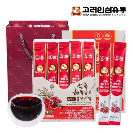 Hộp hồng sâm lựu đỏ Korean ginseng distribution 12g x 30 gói kèm túi quà tặng
