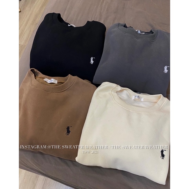 (Ảnh thật) Áo nỉ bông thêu ngựa tag 3158 oversize the.sweaterweather TSW | BigBuy360 - bigbuy360.vn