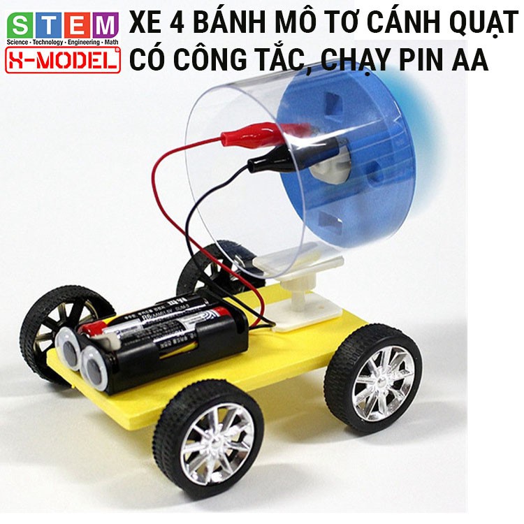 Đồ chơi sáng tạo STEM tự làm Xe 4 bánh mô tơ cánh quạt XMODEL ST57 Đồ chơi tự làm DIY - Giáo dục STEM