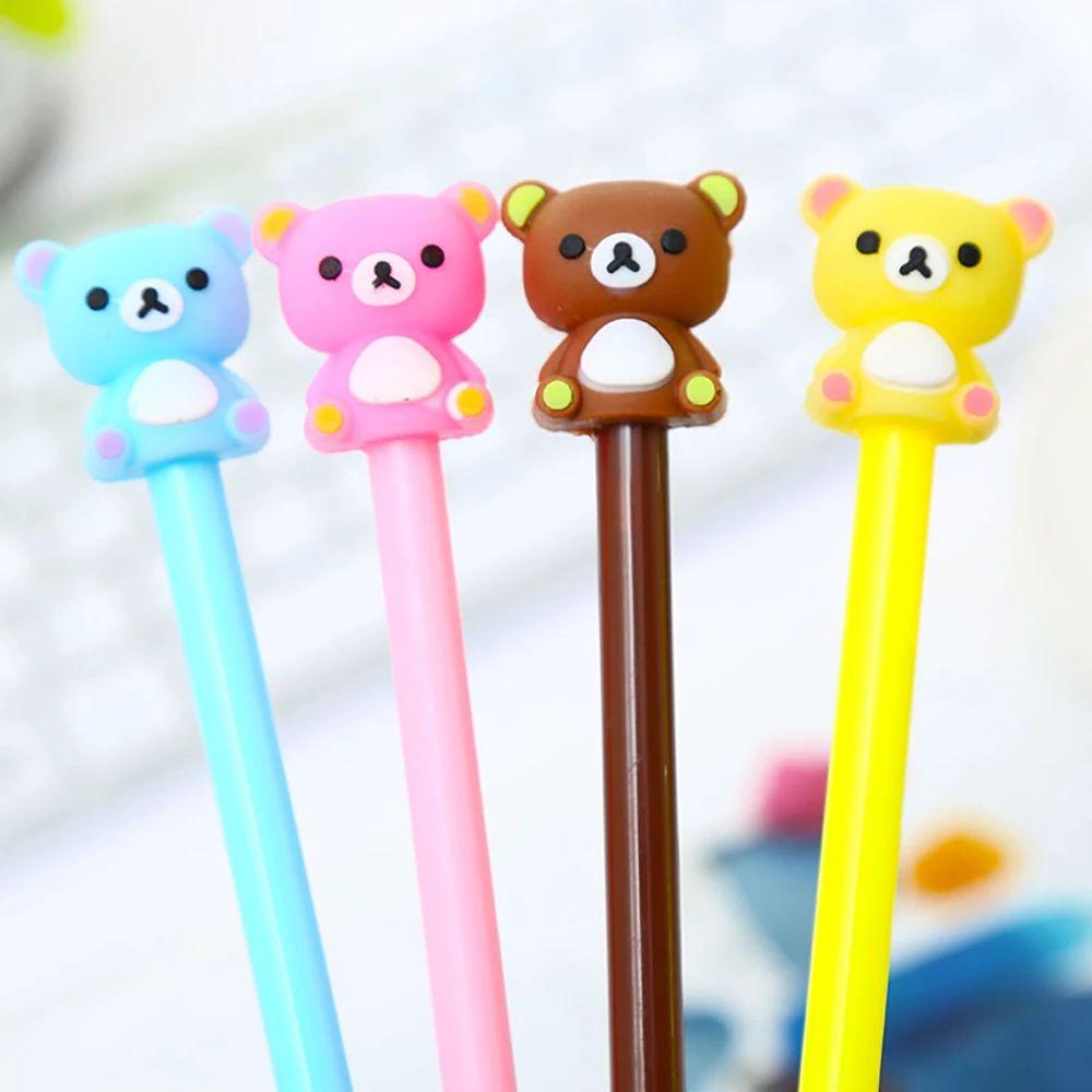 Bút Mực Gel Ngòi 0.5mm Màu Kẹo Ngọt In Họa Tiết Động Vật Hoạt Hình Dễ Thương Cho Bé
