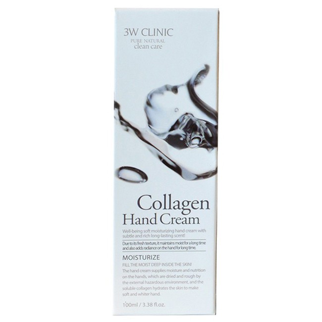 Kem dưỡng tay 3W CLINIC Collagen Hand Cream 100ml