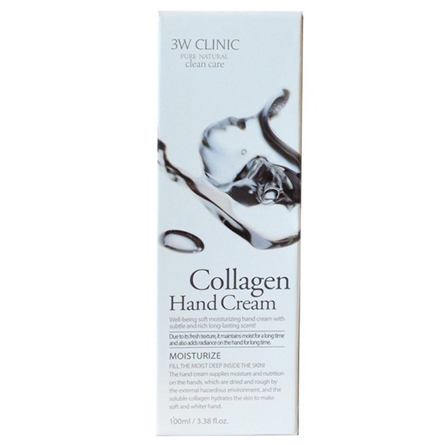 Kem dưỡng da tay 3W CLINIC Collagen Hand Cream 100ml