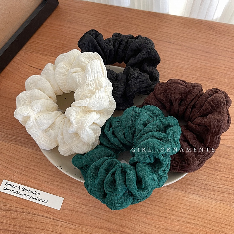 Dây Buộc Tóc Cỡ Lớn Phong Cách retro Chất Lượng Cao Thời Trang Mùa Hè Cho Nữ