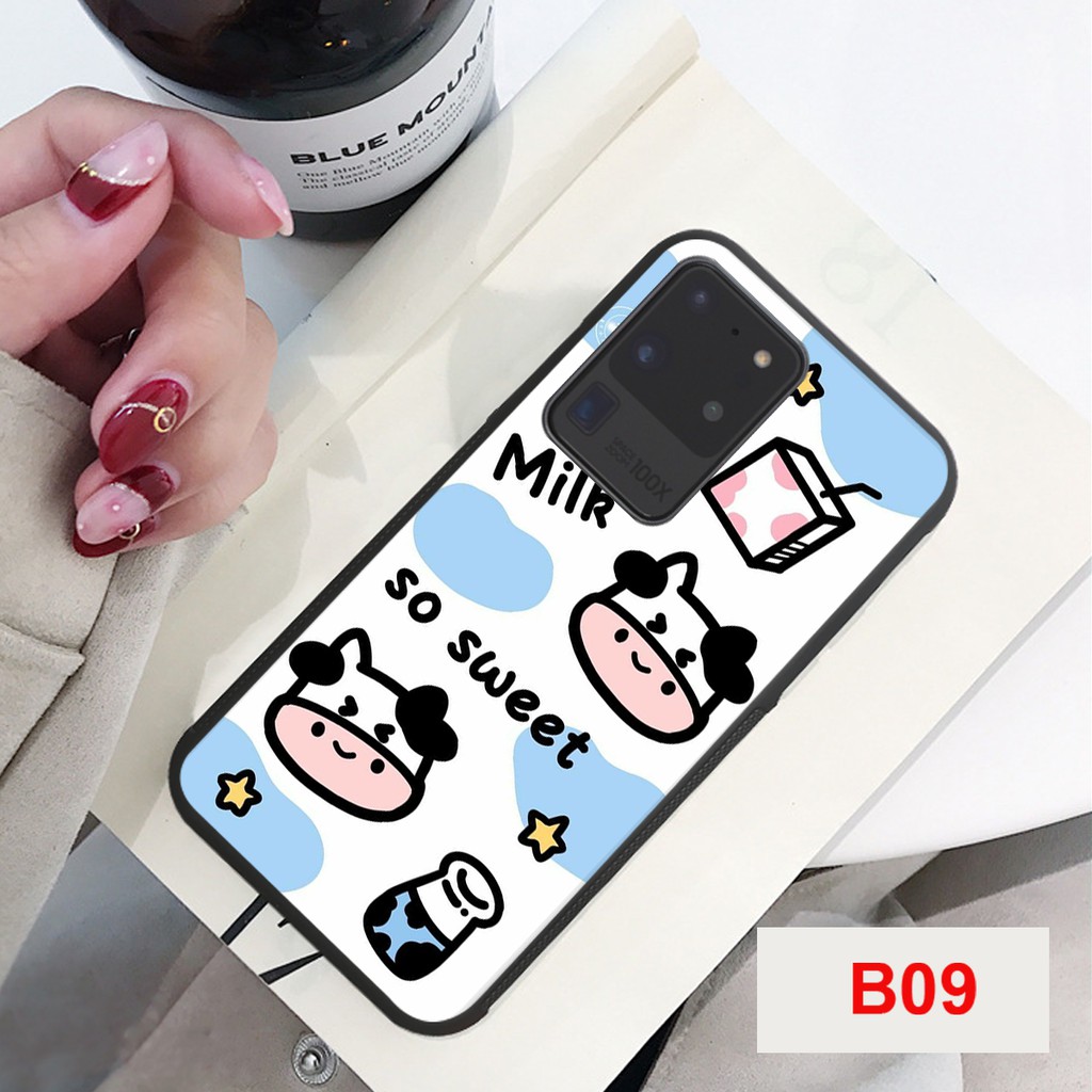 ỐP LƯNG SAMSUNG S20/S20 PLUS/S20 ULTRA IN HÌNH BÒ SỮA CHẤT LƯỢNG CAO