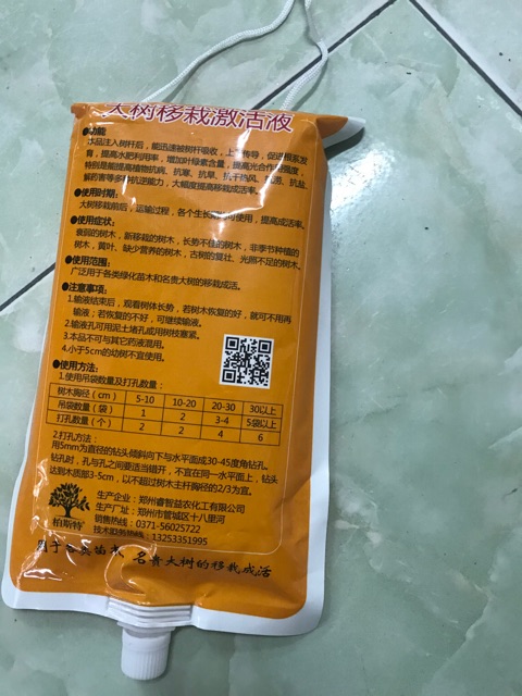 Dịch truyền dinh dưỡng cho cây- túi 1lít