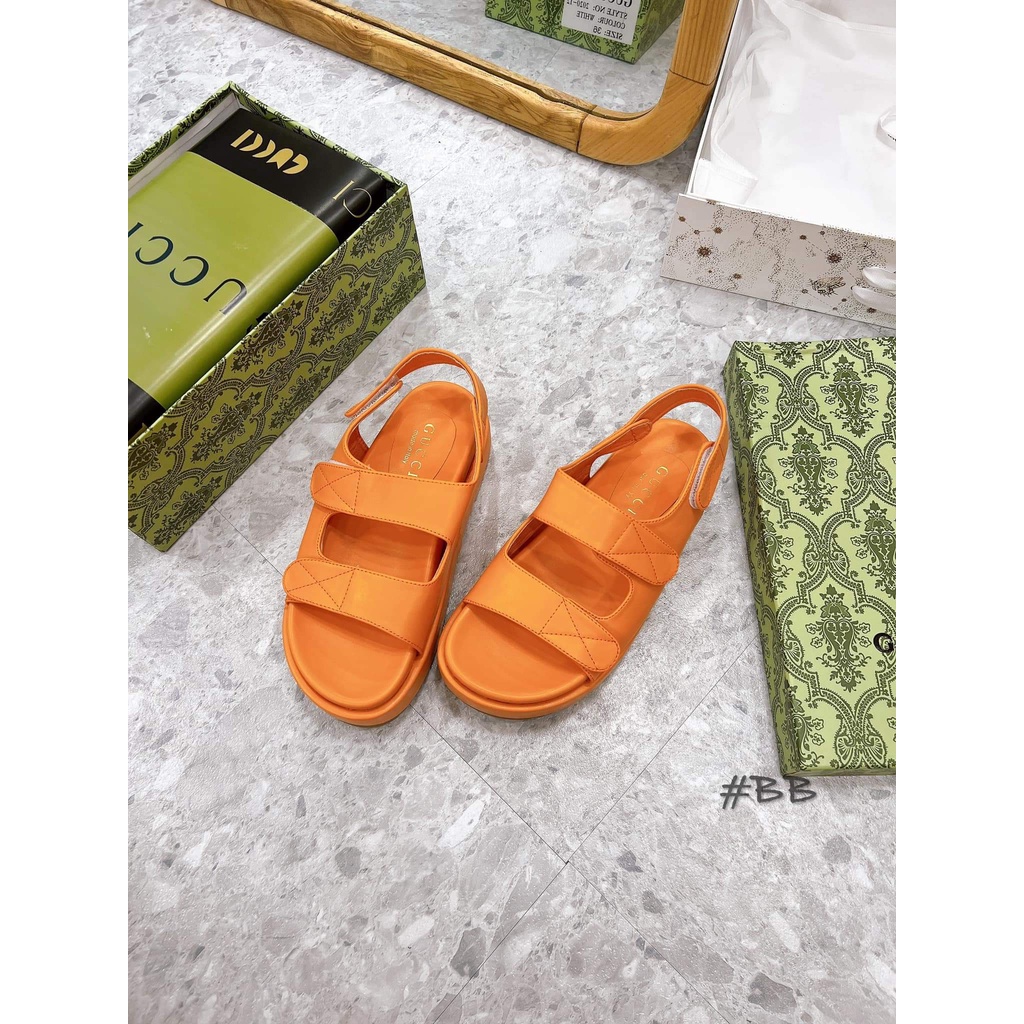 Sandal nữ quai dán trần chỉ đế bánh mì Nguyên hộp hãng cao cấp