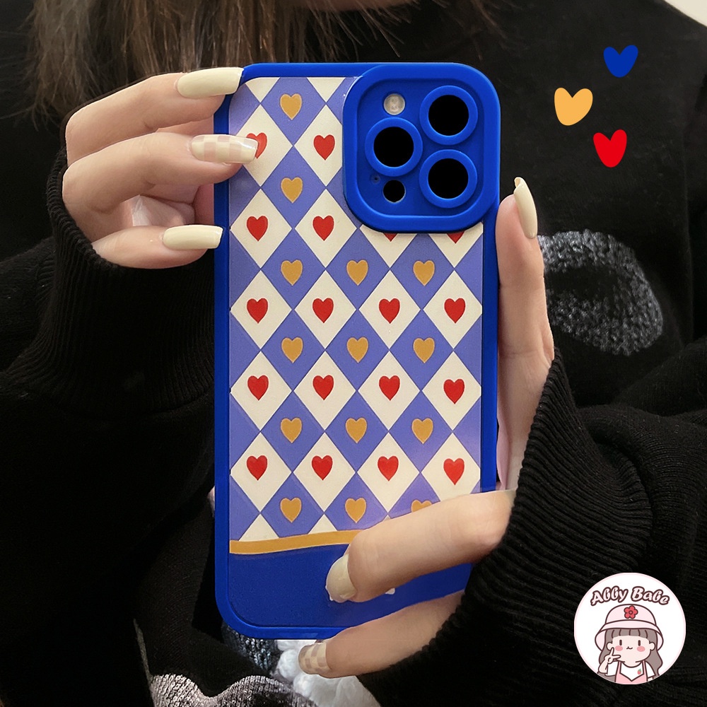 Ốp Điện Thoại TPU Dẻo Họa Tiết Trái Tim Nhiều Màu Xinh Xắn Chống Sốc Cho IP 13 12 11 Pro Max XR 8 7 Plus