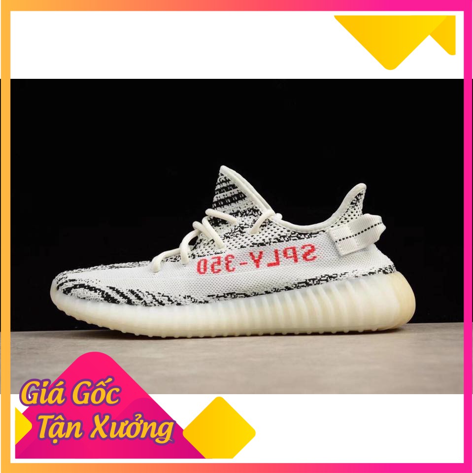 Xả Rẻ vô địch - >ẢNH THẬT-HÀNG THẬT< Giày sneaker Yz 350 V2 Zebra ngựa vằn nam nữ -Ax123 :