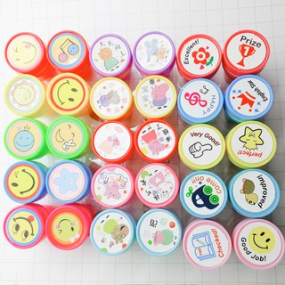 Bộ dập dấu hình mặt cười,hình peppa,hình tiếng anh