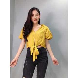Áo kiểu tay búp thắt nơ ( Ảnh thật shop tự chụp)