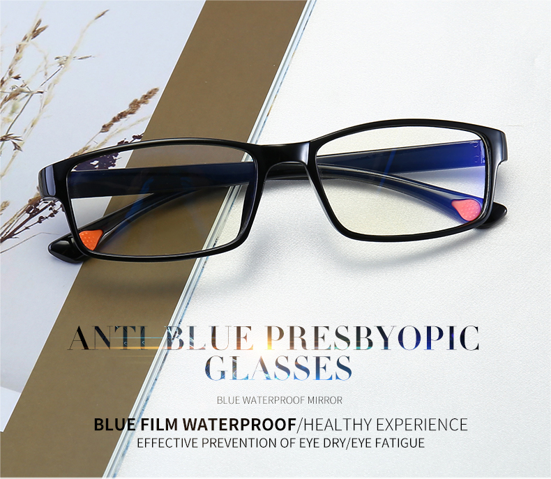 Kính đọc sách chống ánh sáng xanh của nam giới thoải mái kính đọc sách siêu nhẹ chống mỏi