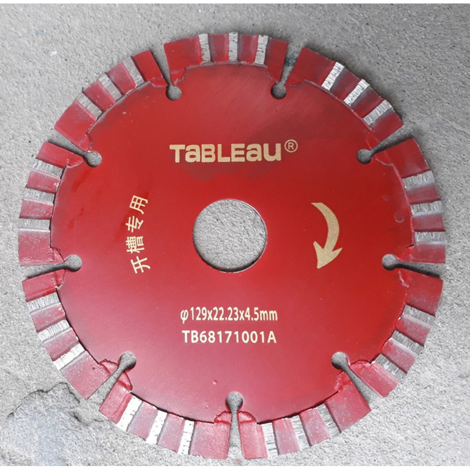 Lưỡi cắt Tableau 129 mm cho máy cắt rãnh tường có độ bền cao khi sử dụng [1 lưỡi]