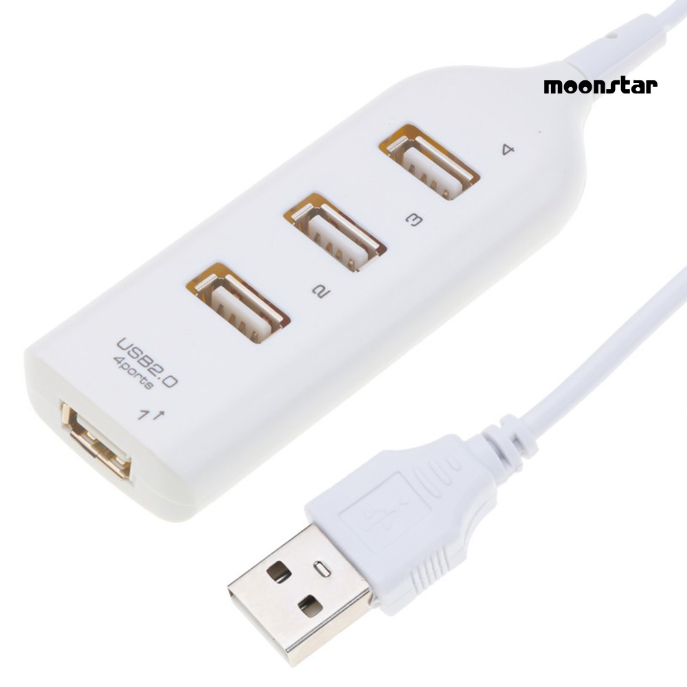 MO 4 Ports High Speed USB 2.0 Expansion Hub Splitter Adapter for PC Laptop Computer