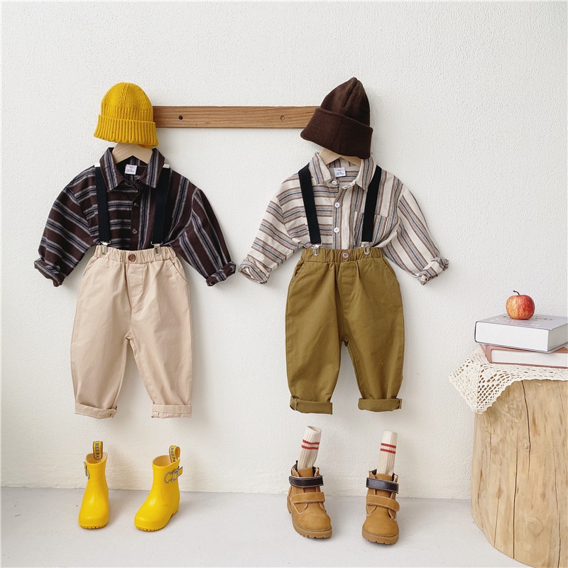 Sơ Mi Đũi Kẻ Ngang Dọc Dài Tay Cho Bé Trai Shop Quần Áo Trẻ Em Phong Cách Hàn Quốc Moy Kids