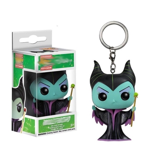 FUNKO POP Sleeping Beauty Maleficent Maleficent Keychain Figure Toy Gift Car Keychain Movie Game Animation Peripheral