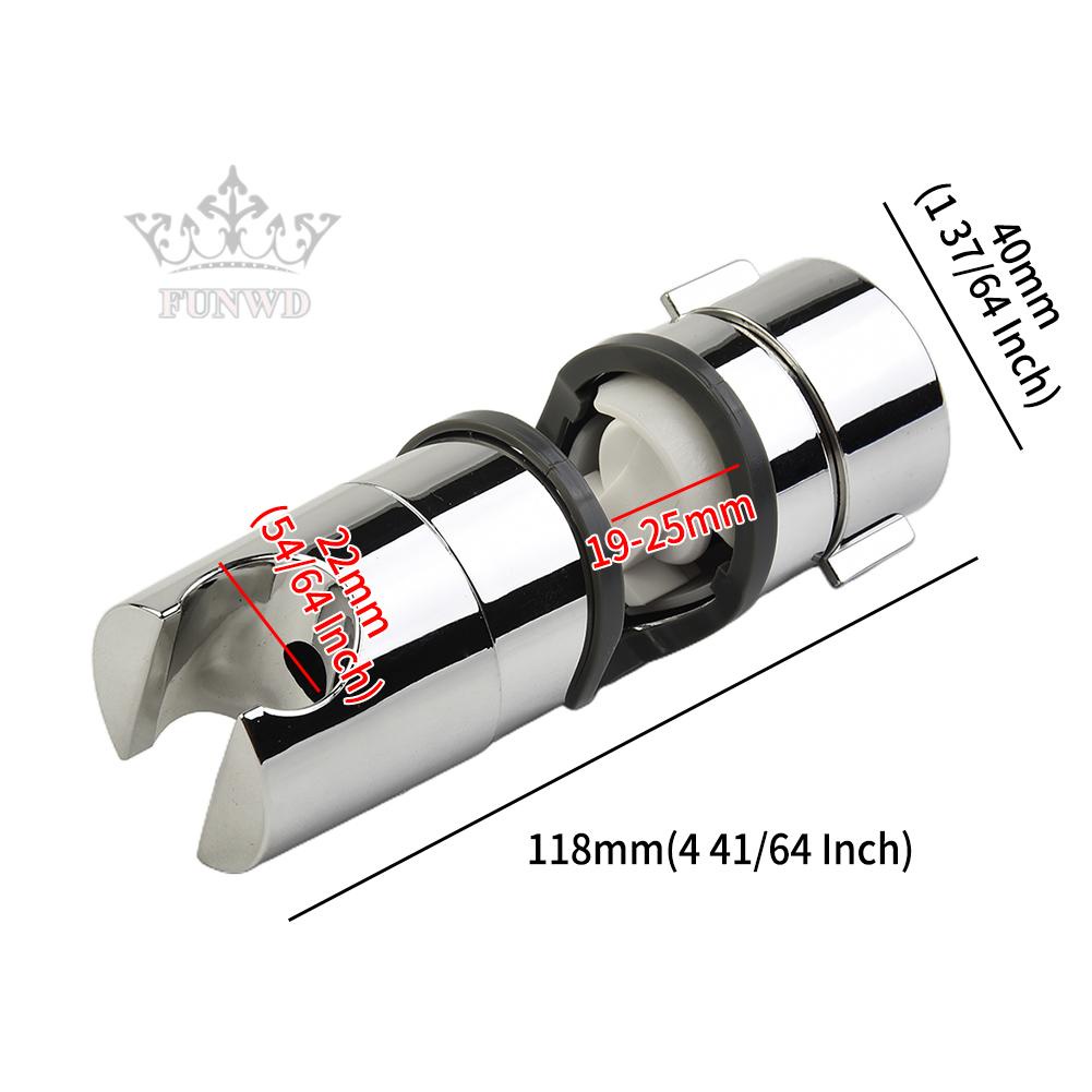 【FUNWD】1 Pcs Adjustable Shower Rail Head Holder Hose Slider Bar Bathroom Clamp Bracket