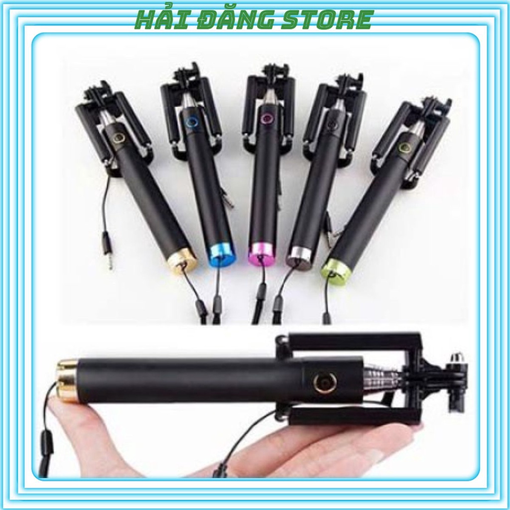 Gậy Chụp Ảnh Tự Sướng Xi Đen - Chân 3.5mm