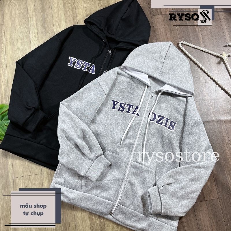 Áo khoác hoodie khoá kéo zip nỉ bông form rộng áo cặp nam nữ unisex dày dặn cao cấp