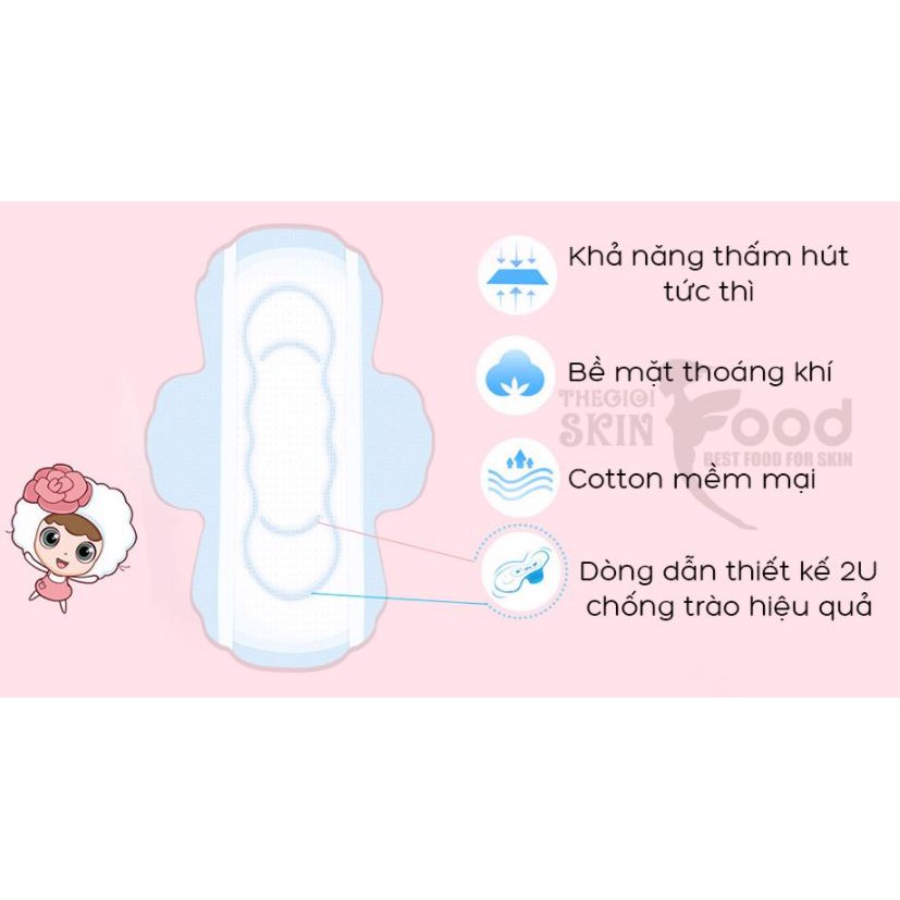 Băng Vệ Sinh Kháng Khuẩn Ban Đêm UUcare Young Girl Series 32cm [che tên sản phẩm khi giao hàng]