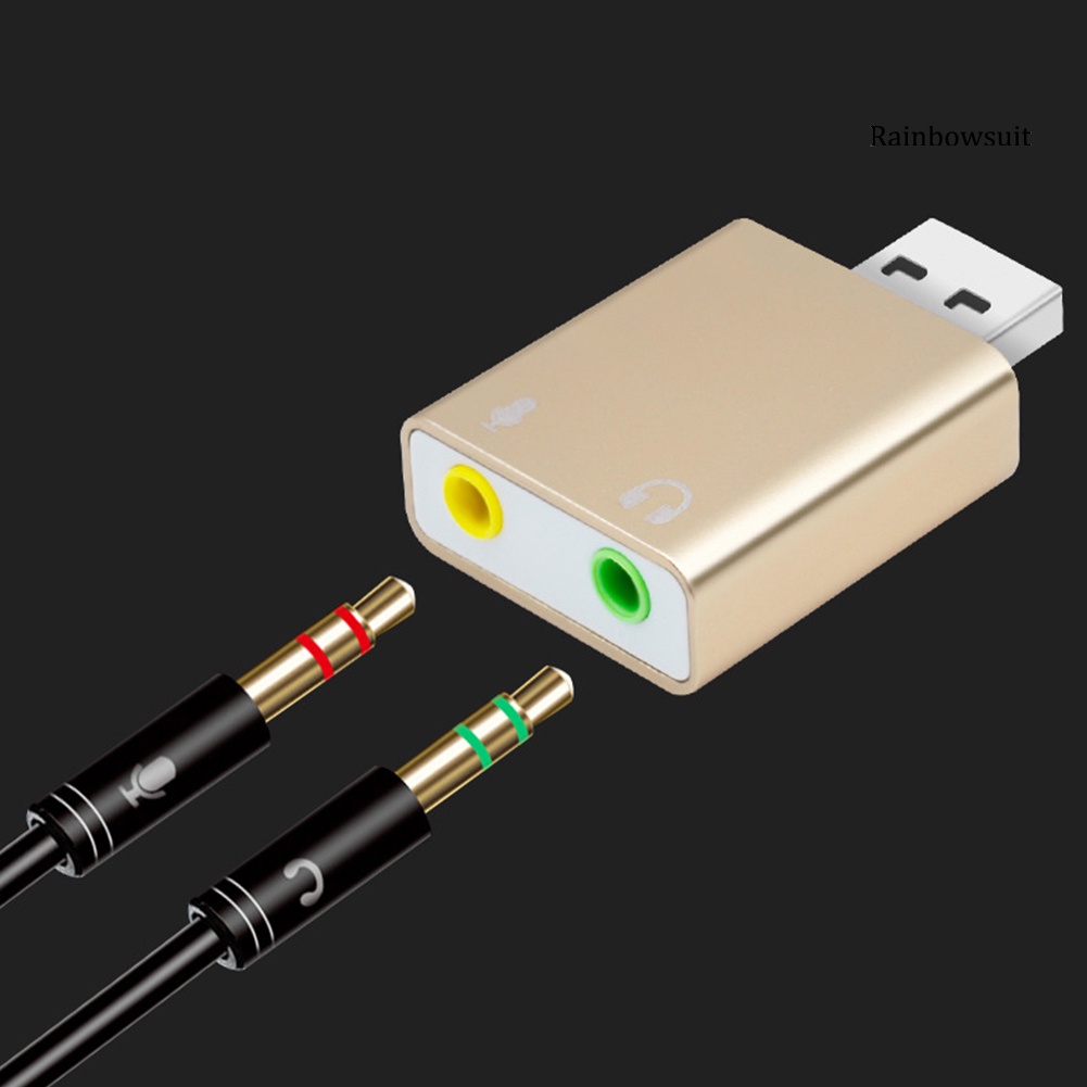 Thẻ Âm Thanh Ngoài Usb7.1 Với Giắc Cắm 3.5mm Cho Pc Notebook