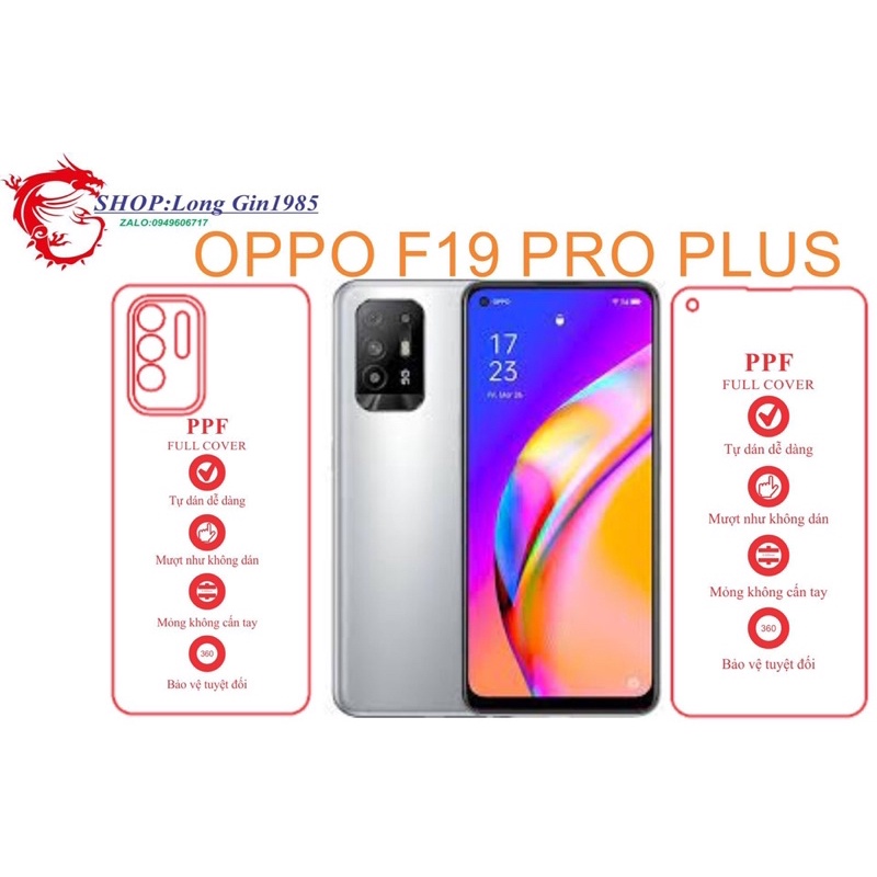 Oppo F19pro plus miếng dán trong Ppf mặt sau và mặt trước chống va đập chống trầy xước