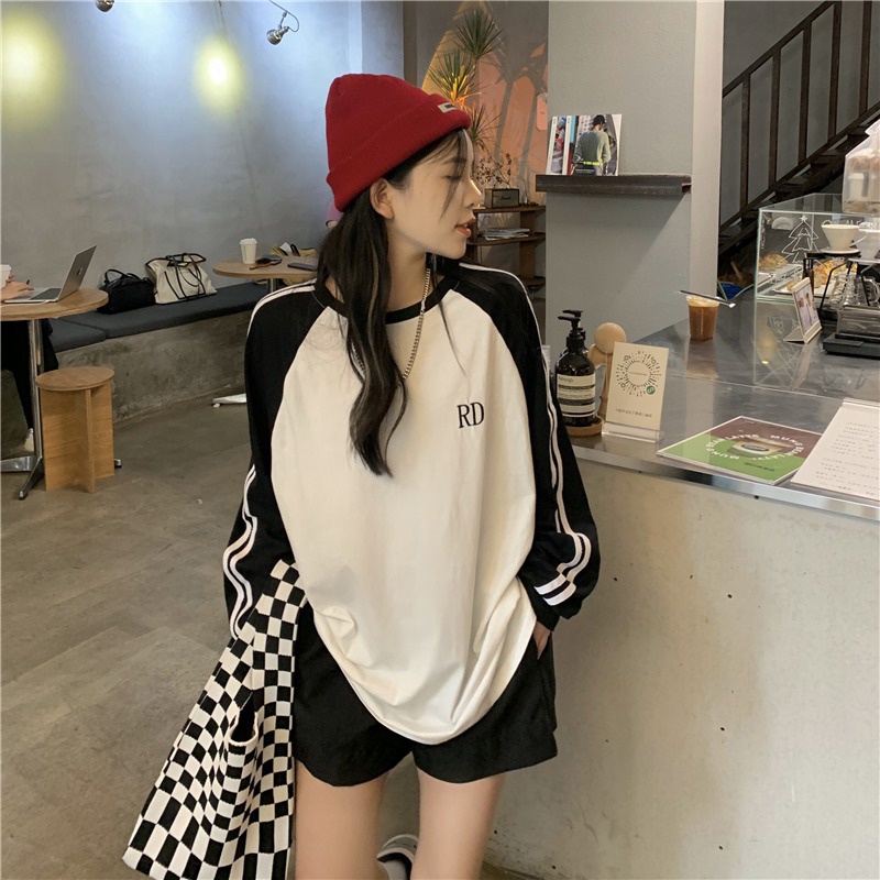 Áo Thun Nữ Dài Tay Dáng Rộng Phong Cách Mùa Thu Mới