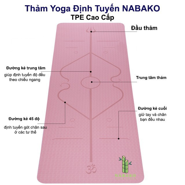 Thảm tập yoga định tuyến thảm tập yoga chống trượt TPE  dày 8mm