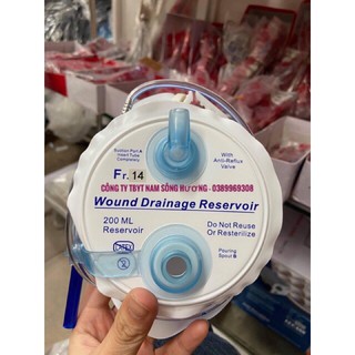 Bộ Bình dẫn lưu hút dịch vết thương 4 lò so Bình hút áp lực âm vết thương Wound Spring Drainage System 14fr 200ml 400ml