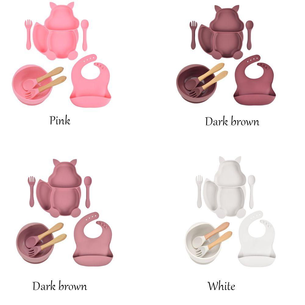 LUOL Yếm Ăn Bằng Silicon Chống Trượt Họa Tiết Hoạt Hình Dễ Thương Cho Các Bé