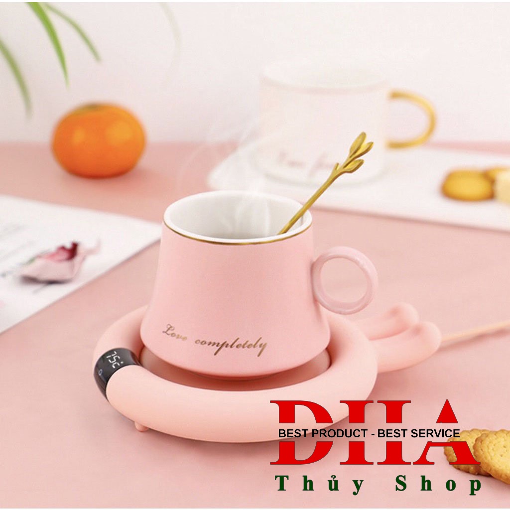 BỘ HÂM NÓNG SỮA - ĐỒ UỐNG TIỆN LỢI KÈM CỐC SỨ - THÌA DĨA. PHONG CÁCH SÀNH ĐIỆU CỦA DÂN CÔNG SỞ.