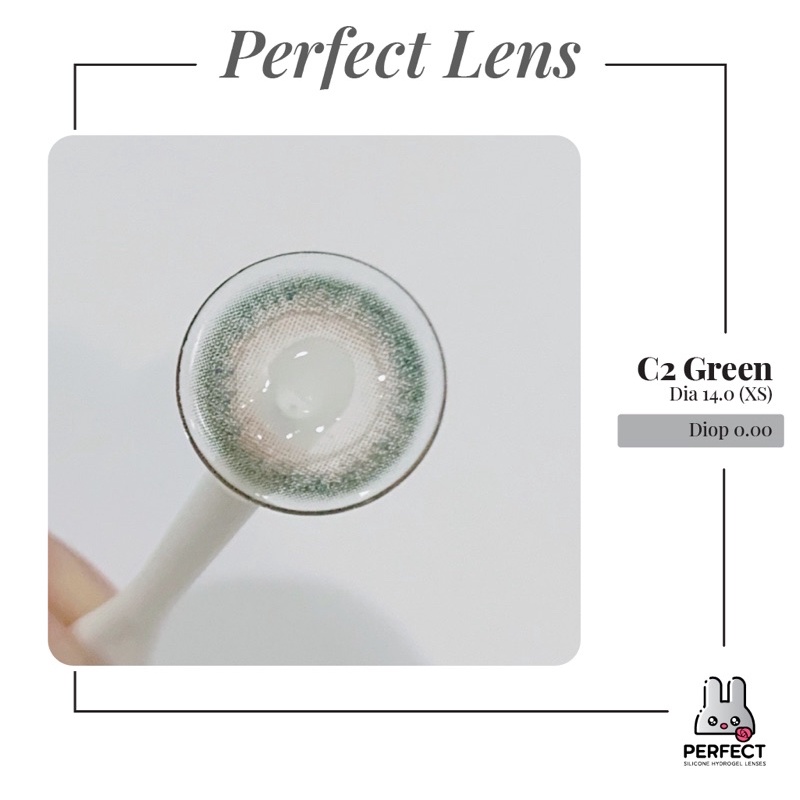 Lens Mắt , Kính Áp Tròng C2 GREEN Không Độ  , DIA 14.0 XS , Dành Cho Mắt Nhạy Cảm Giá Sale