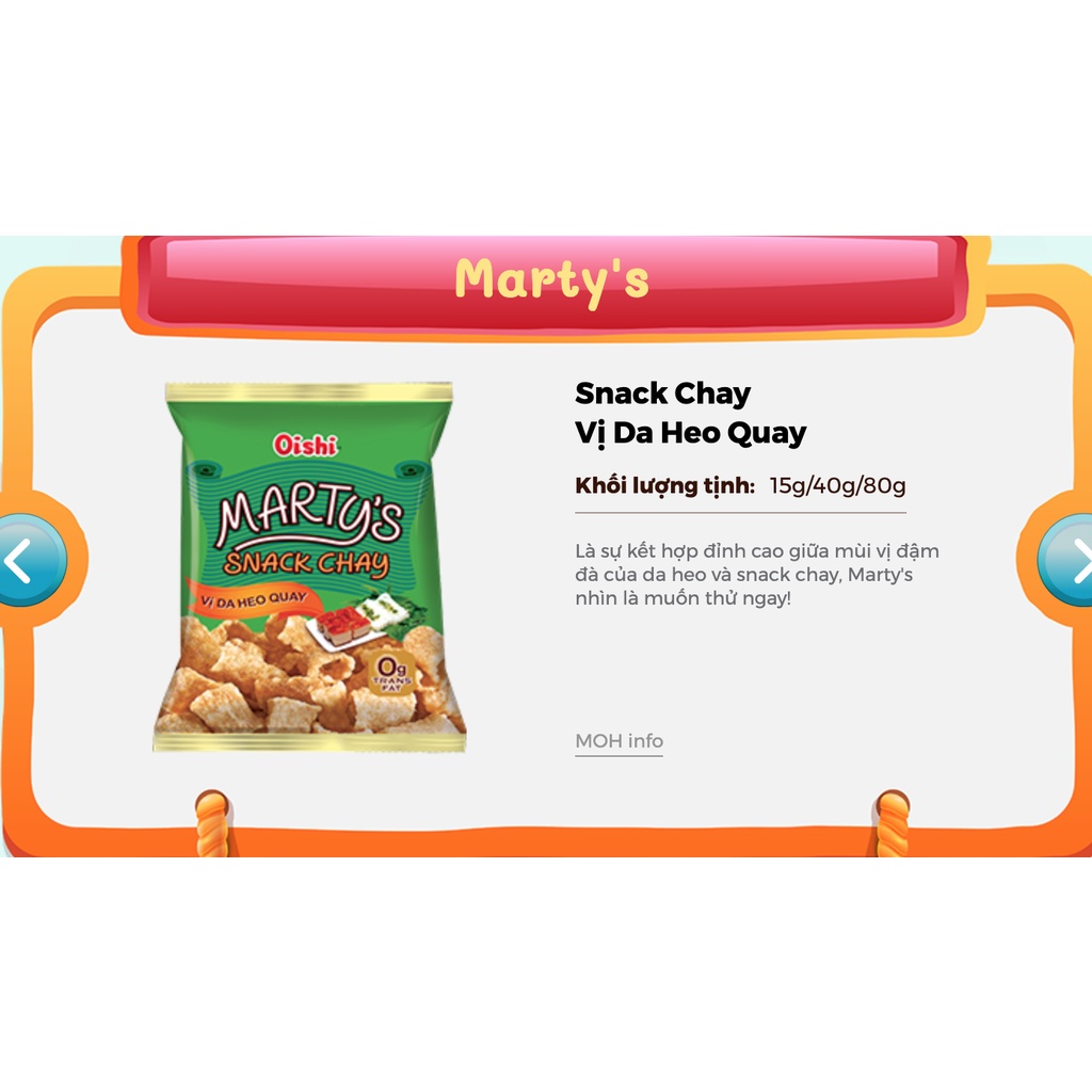 Bim Bim Snack Chay Vị Da Heo Oishi 35/40g-Ăn Vặt Sumo Snack