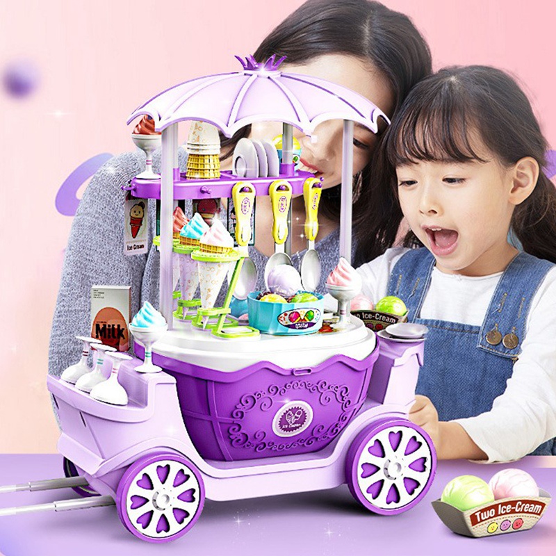 Cửa Hàng Kem Đồ Chơi Cho Trẻ Em - Đồ Chơi Trẻ Em Làm Kem Và Xe Đẩy Đồ Chơi Và Học Tập