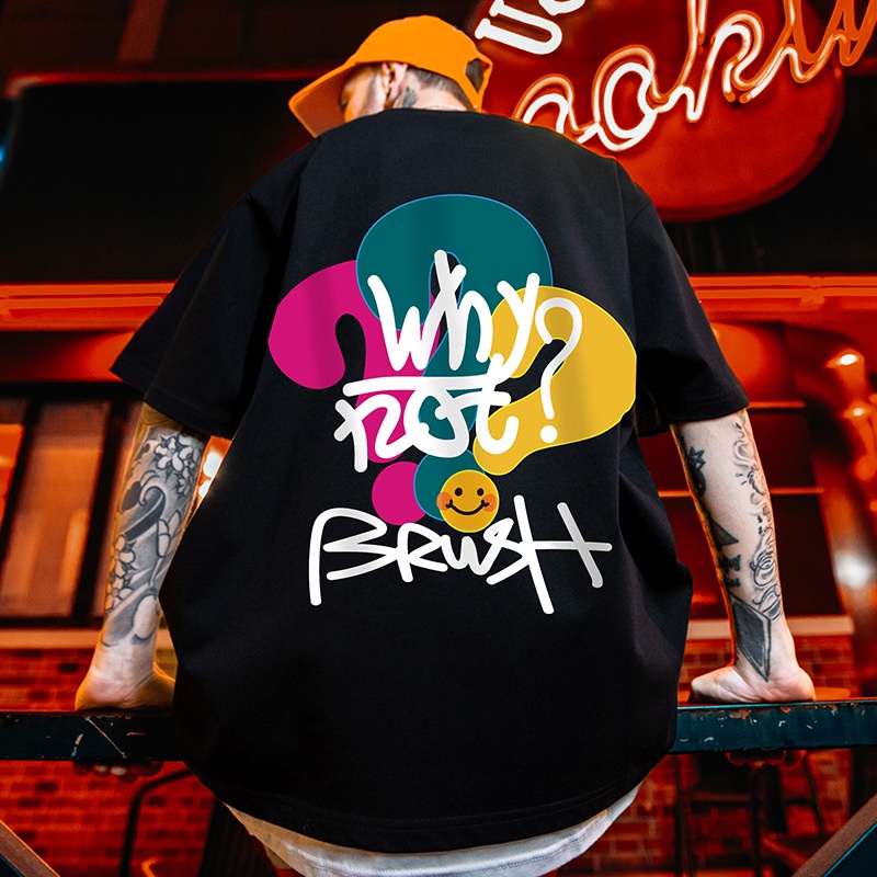 Áo Thun Ngắn Tay Form Rộng Phong Cách Hiphop Cho Nam