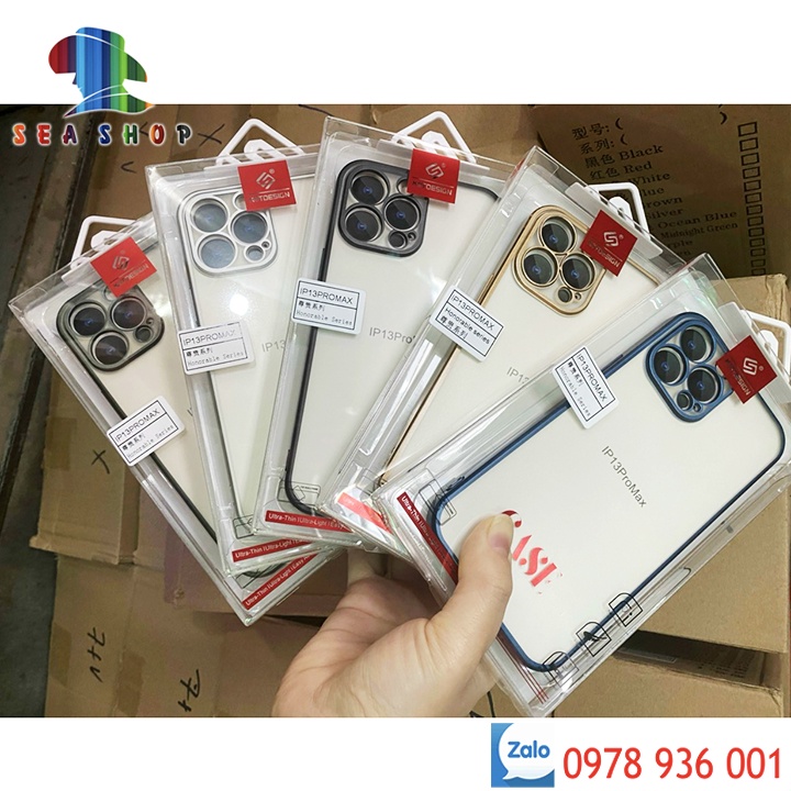 Ốp lưng nhựa dẻo iPhone 14 Pro Max, 14 Plus - Chính hãng K&amp;T - VIỀN BÓNG -LƯNG TRONG SUỐT- Kính cường lực 21D full màn