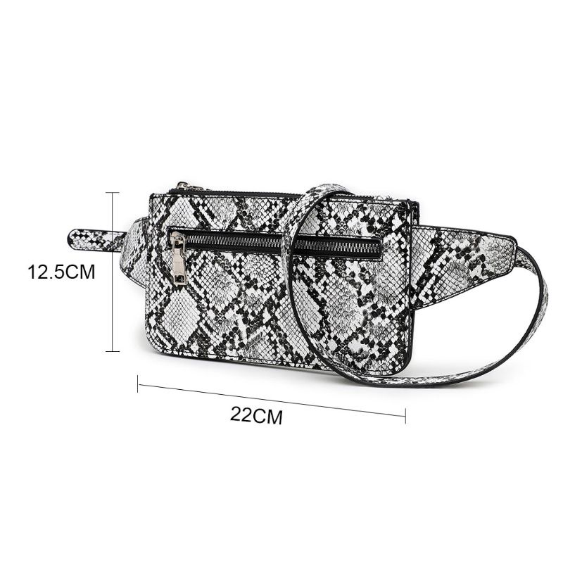 Túi Đeo Hông / Đeo Hông Bằng Da PU In Họa Tiết Da Rắn Tùy Chỉnh Thời Trang Cho Nữ