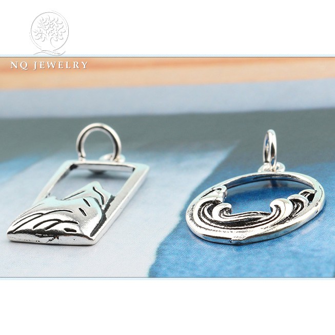 Charm bạc 925 treo hình núi - buển treo - NQ Jewelry
