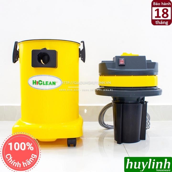 [Mã ELHAMS5 giảm 6% đơn 300K] Máy hút bụi công nghiệp Khô và Ướt HiClean HC30P - 30 lít - Thùng nhựa