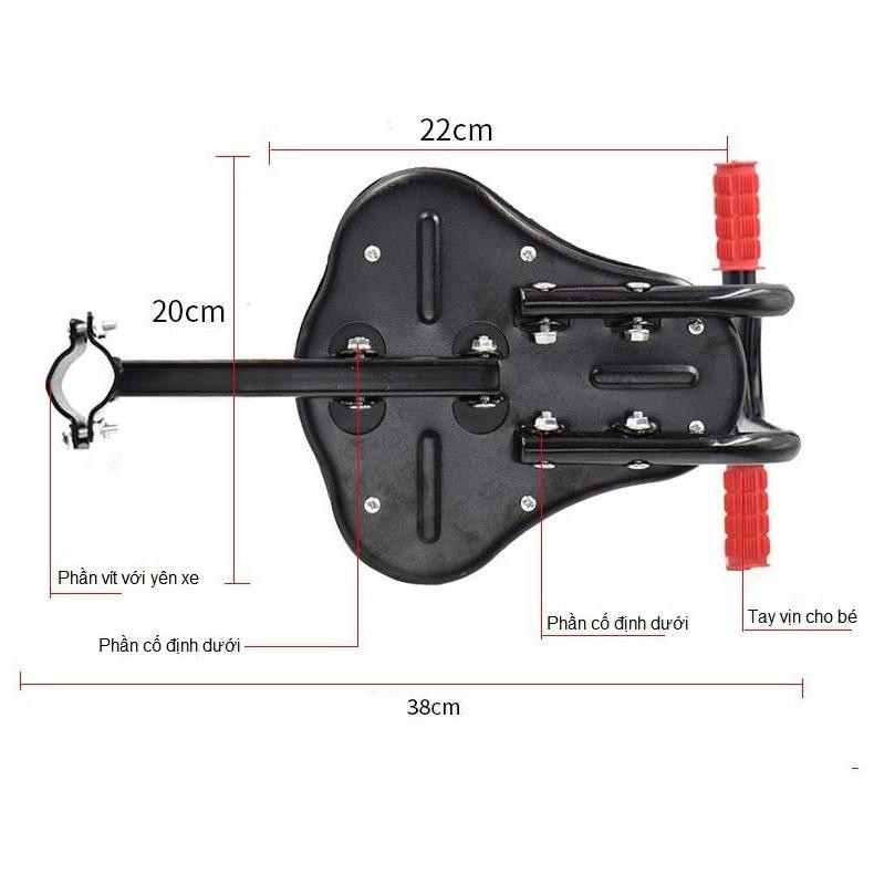 Ghế ngồi trẻ em lắp trên xe đạp