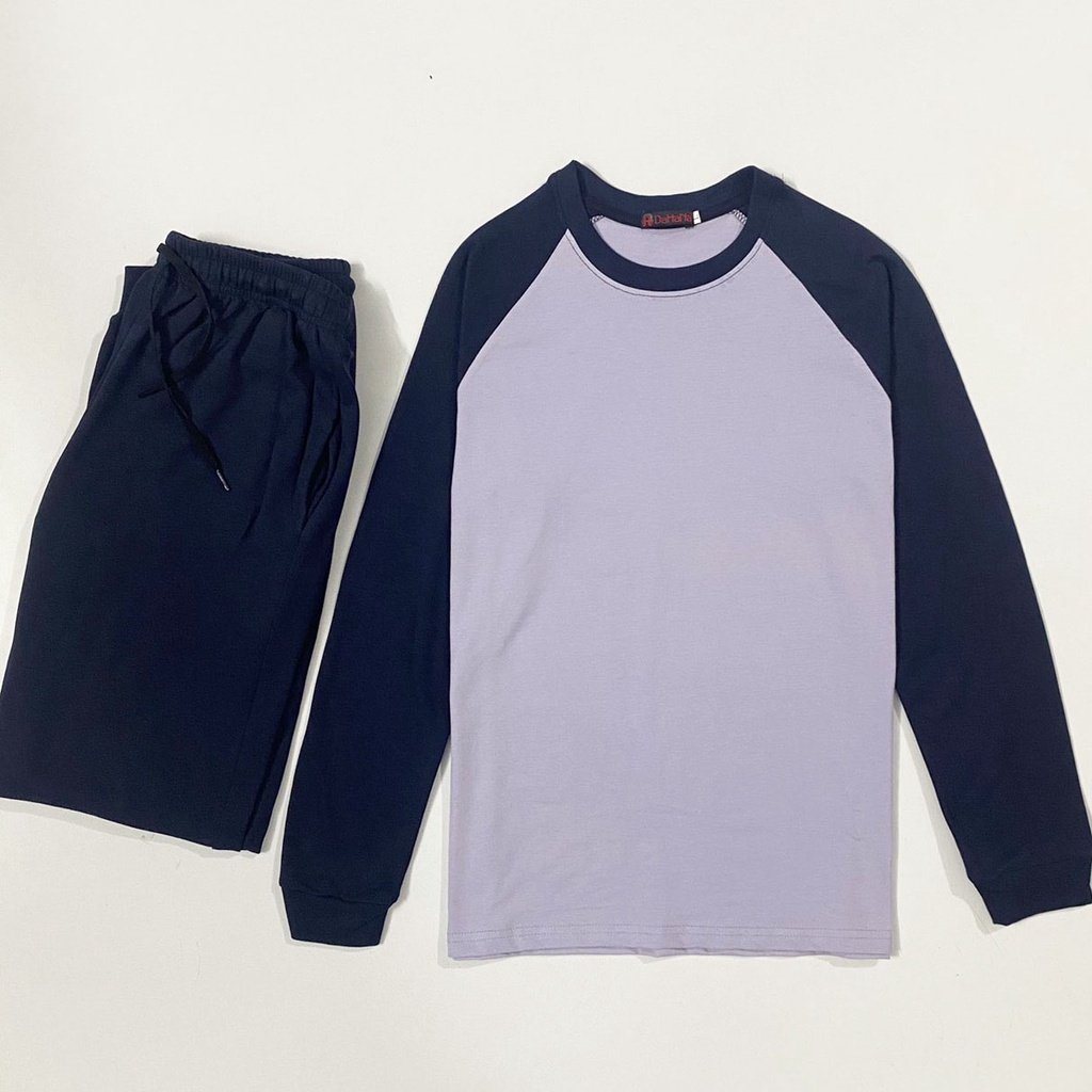 Bộ quần áo nỉ nam mặc nhà - Bộ nỉ nam phối màu trung niên chất nỉ mỏng thoải mái mặc nhà