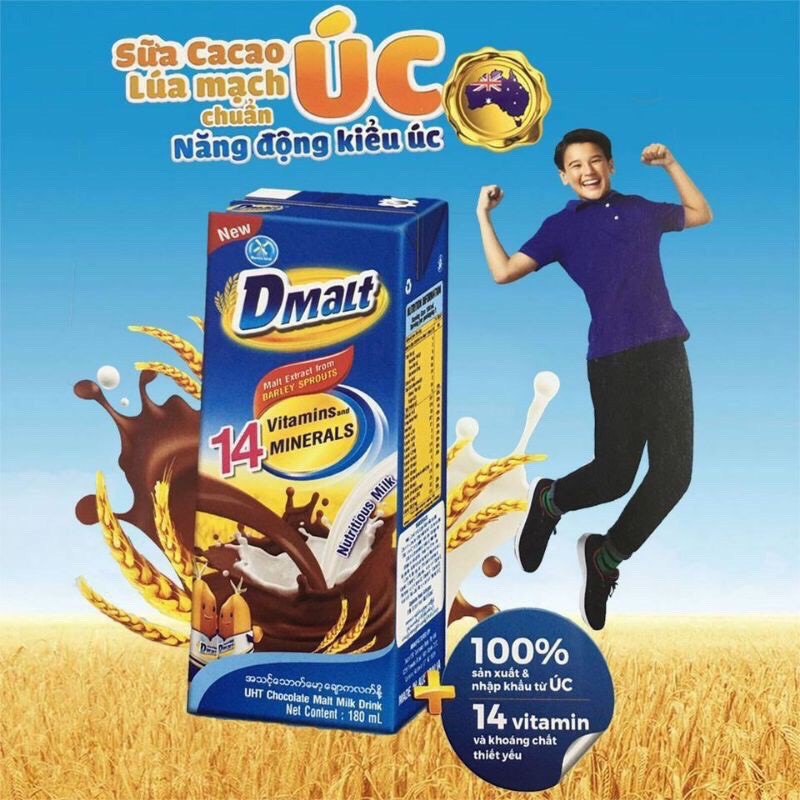 Sữa Dmalt Úc (1 thùng/32 hộp)