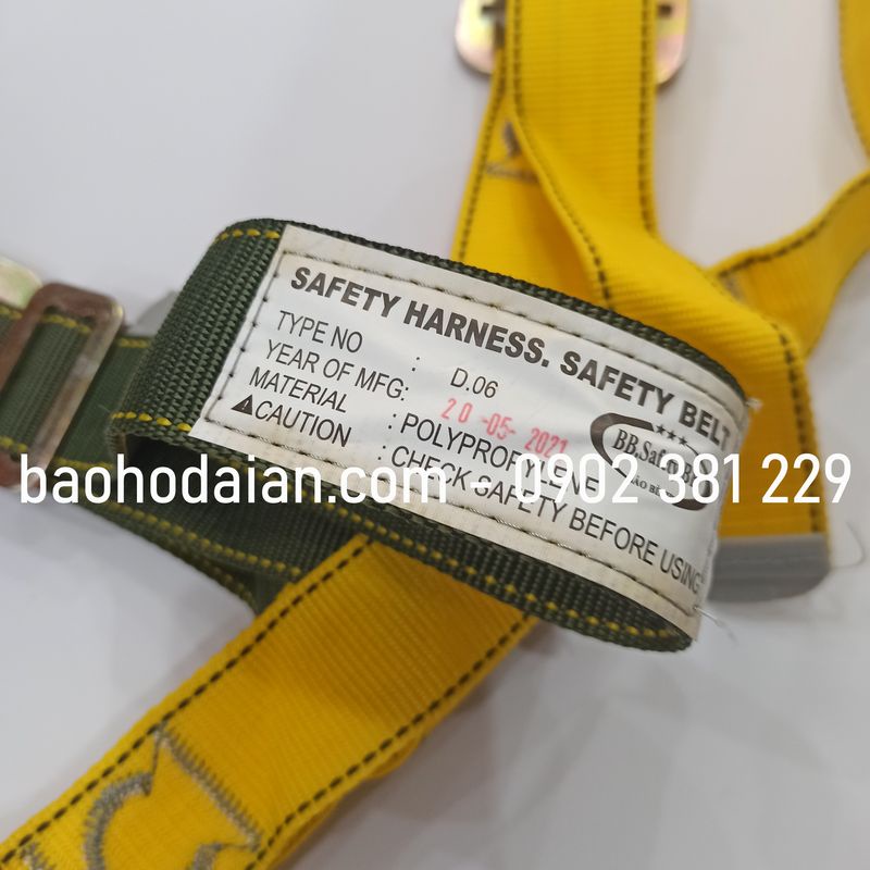 Dây đai an toàn toàn thân 1 móc lớn dây thừng D06 - hình thật