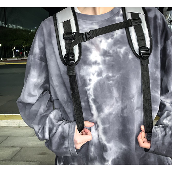 Balo cỡ lớn unisex phản quang chuẩn xịn - Phong cách street wear thời trang Hàn Quốc cho teen cá tính