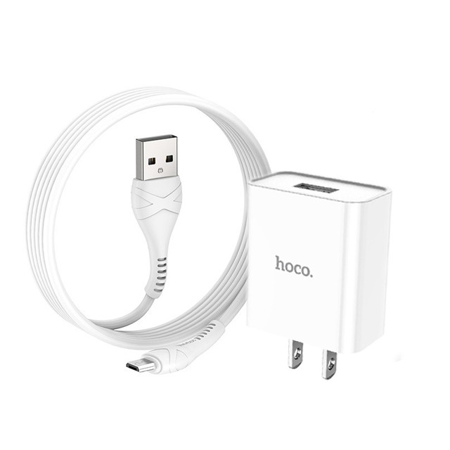 Bộ sạc Hoco C81 Micro USB sạc nhanh 2.1A Max, chân cắm tiêu chuẩn ( cốc kèm cáp Micro )