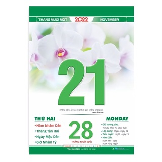 LỊCH TẾT 2022 - BLOC CỰC ĐẠI TĐ06 (25 x 35cm)