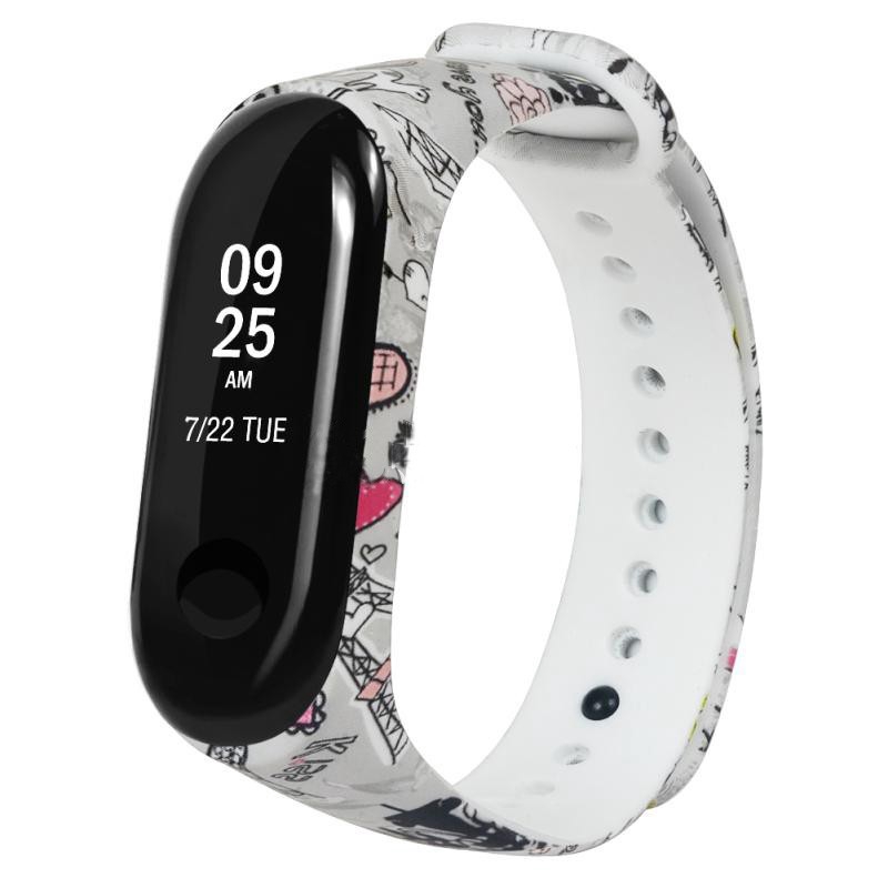 Dây đeo sơn họa tiết cho for Xiaomi Mi Band 4 3 NFC miband 4 3